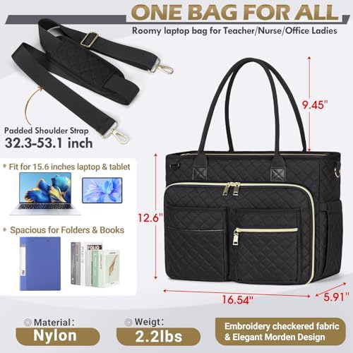 Side angle of the large capacity nurse work tote showing sturdy zipper construction.