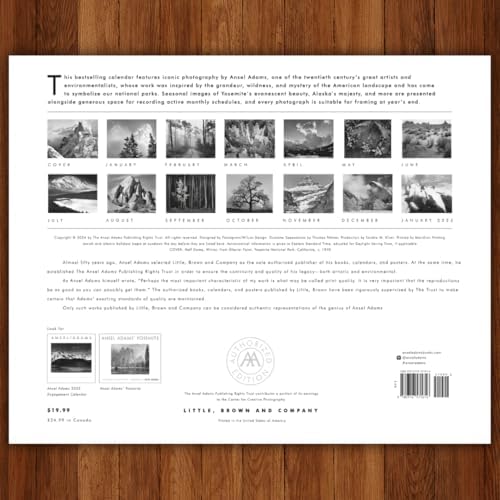 Ansel Adams 2025 Wall Calendar: Authorized Edition: 13-Month Nature Photography Collection (Monthly Calendar) - Image 4