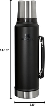 Stanley classic legendary travel flask showing the durable fold flat carry handle
