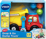 Side profile of the VTech yellow push and pull developmental toy for kids