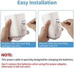 White ALERTCAM power cord extension for smart home security cameras