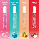 Happy Moms oral care hydration spray pack illustrating the cotton candy and apple variants for soothing sensitive mouth tissues.