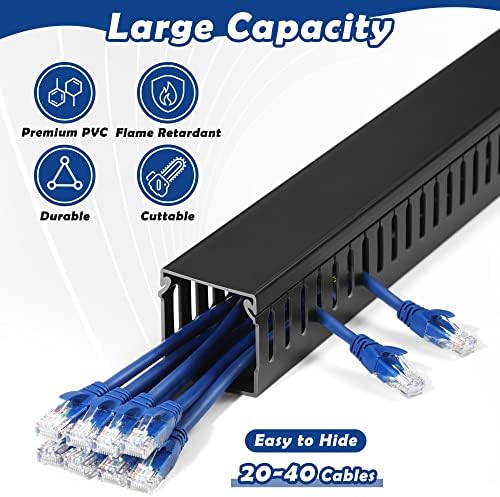 Industrial grade PVC wire duct by ZhiYo showcasing the secure snap on cover and thick construction.
