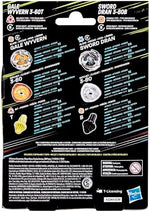 Components of Beyblade X tops including blade ratchet and bit