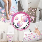Whaline non slip bath appliques peeling process showing the clean adhesive backing layout
