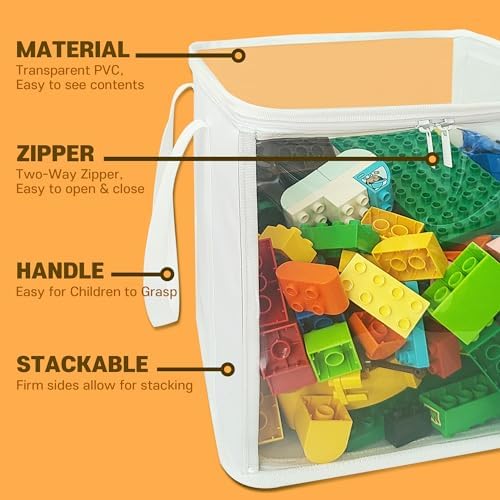 Close up view of the reinforced stitching on the portable fabric handles of the Holay PVC organizer.