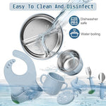 Detail view of Misslili stainless steel kids tableware set