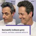 Side profile of Just For Men Touch of Gray hair dye packaging detailing the five minute application time