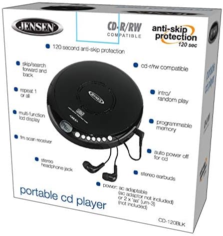 Jensen CD-120BK portable player in lifestyle setting