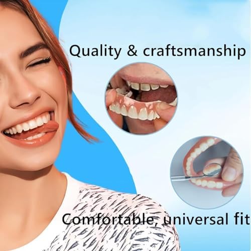 Upper and lower silicone denture pieces included in Yipane reline set