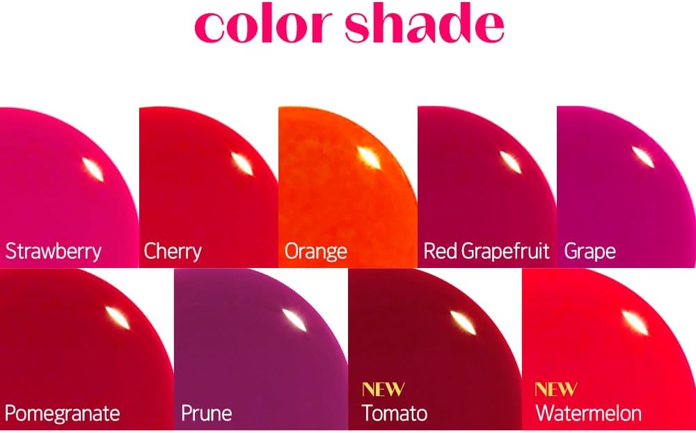 ETUDE Pomegranate Ade lip stain bottle on a clean minimalist beauty background.