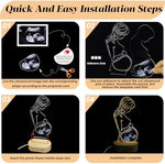 Frddiud sonogram photo frame with solid wood base illuminated in a nursery