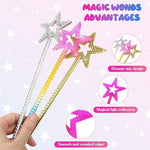Close up of glitter star design on princess wand