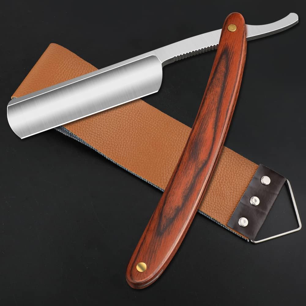 Sxdgs professional straight edge razor front view