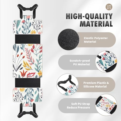 MoKo universal tablet hand strap displaying the high elasticity band stretching capability
