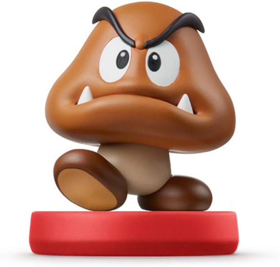 Nintendo Amiibo Goomba figure front view authentic gaming collectible