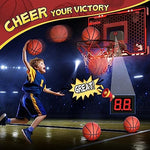Child playing with HopeRock over the door basketball set