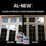 AL-NEW clear coat protection formula being wiped onto an entry door frame