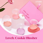 ETUDE K-beauty makeup duo featuring the dewy face base and long lasting oil control cheek color.