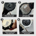 Scratch resistant sandblasted metal case for gab2100 smart watch series