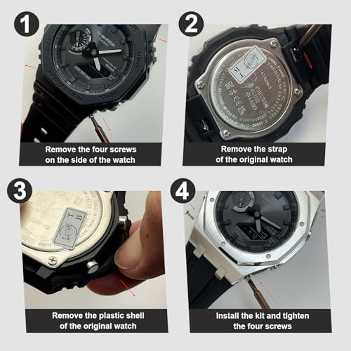 Scratch resistant sandblasted metal case for gab2100 smart watch series