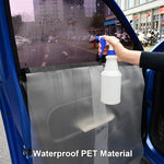 NEWISHTOOL waterproof PET water shield sheets installed on a vehicle interior side door panel.