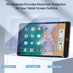 Qularlans iPad screen protector kit contents including wipes and glass