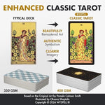 Wyspell classic dark edition tarot cards gold foil accents on black background