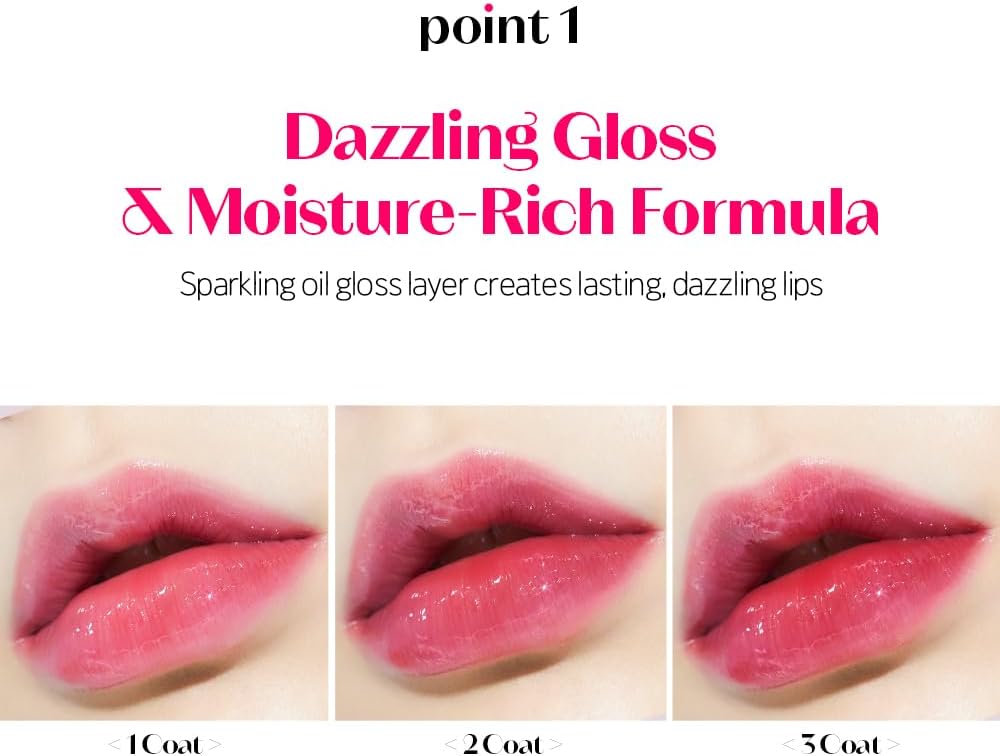 Etude hydrating juicy lip oil tint packaging from the United States