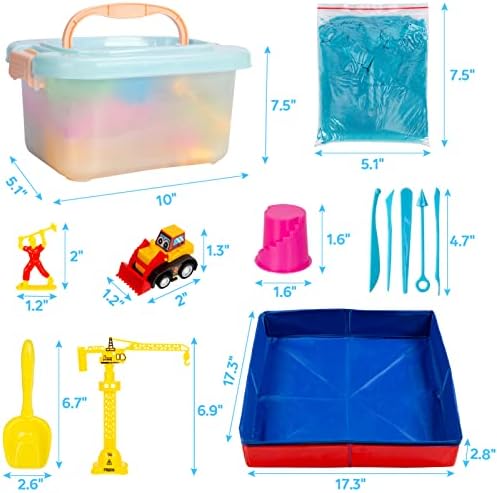 ThinkMax 43 piece sand set featuring magic sand and trucks