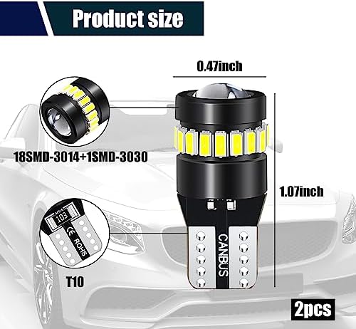 Close up view of the 18SMD 3014 and 1SMD 3030 chipset configuration on the premium automotive bulb.