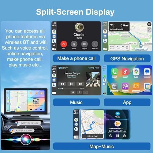 Universal smart car stereo touchscreen assembly kit including the 9 inch monitor and rear view camera