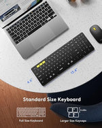 Samsers portable wireless full size keyboard showing numeric keypad layout