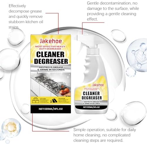 Heavy duty oil stain remover spray for outdoor grill and BBQ pit maintenance.