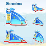Honey Joy shark water slide packed in storage bag with accessories