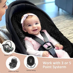 Boryokun car seat liner showing harness slots
