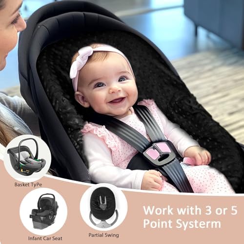 Boryokun car seat liner showing harness slots