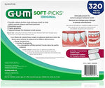 GUM Soft-Picks portable travel case with disposable dental brushes.