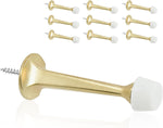 16 Pack Solid Rigid Door Stops - Heavy Duty Door Stoppers Wall Protector with Soft Rubber Tips, Satin Nickel - Image 9