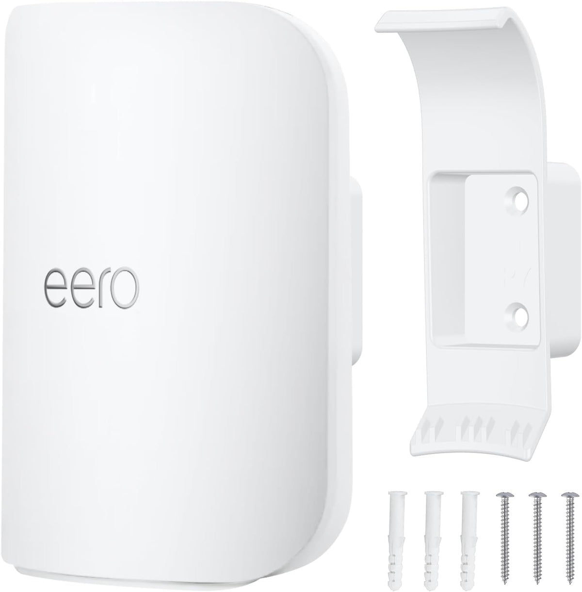 HOGEE eero Pro 7 wall mount bracket front view showing sleek white design