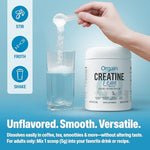 Graphic breakdown of the Orgain 3-in-1 support benefits for muscle strength, brain health, and metabolism.