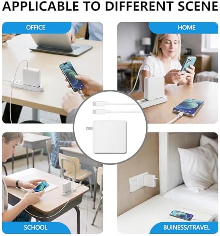 High speed 70W power delivery adapter unboxed alongside the protective travel accessory pouch.