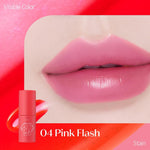 Authentic ETUDE peel off lip stain showing liquid texture and pink packaging