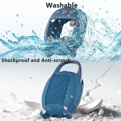 Washable protective skin case for wireless speaker showing charging port cutout