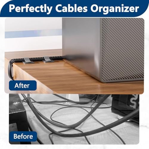 Pack of 50 white reusable cable organizers neatly arranged showing product scale and quantity