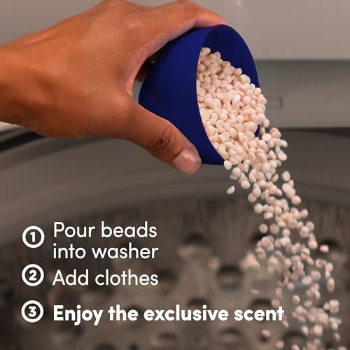 Downy Chai Latte scent booster bottle back panel instructions and size details