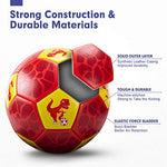 Hahaland toddler football showing thirty-two machine stitched panels and soft faux leather texture