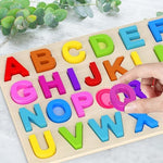 Close up view of high quality eco friendly wooden material of the Zeoddler alphabet puzzle