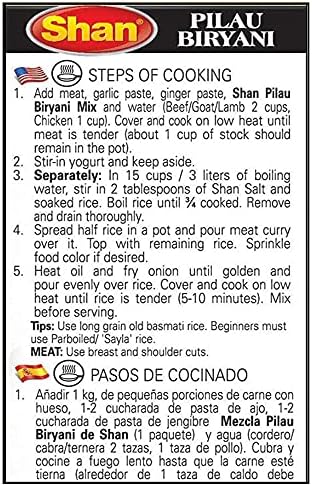 Shan Pilau Biryani Masala, 8 x 50 g - Image 3