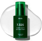 Abib Clear Spot Serum front view dark green pump bottle for blemish care